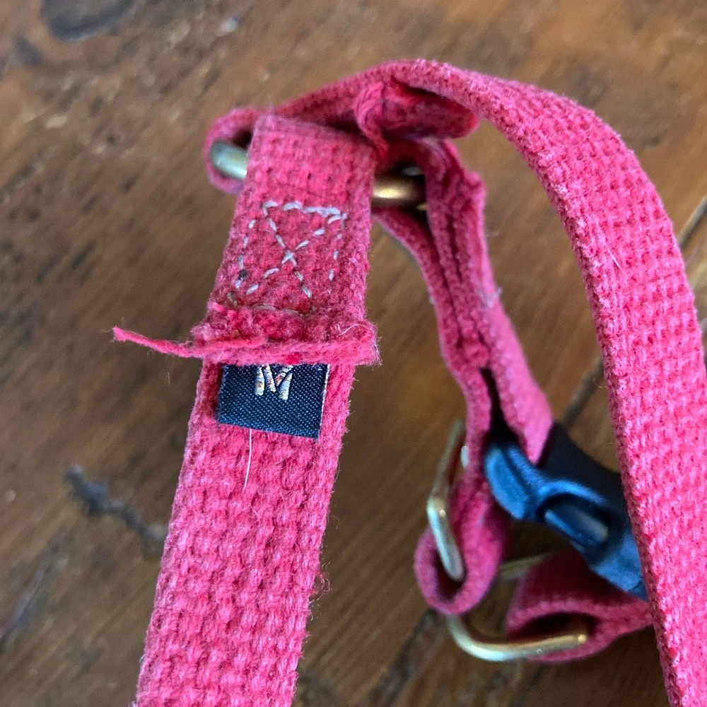Found My Animal Dog Harness, Red, 100% Cotton, Size Medium, Made in the USA
